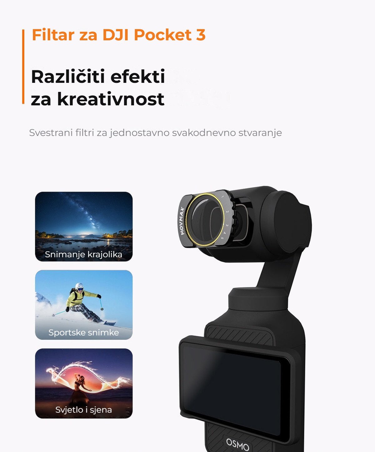 Različiti efekti za različite snimke