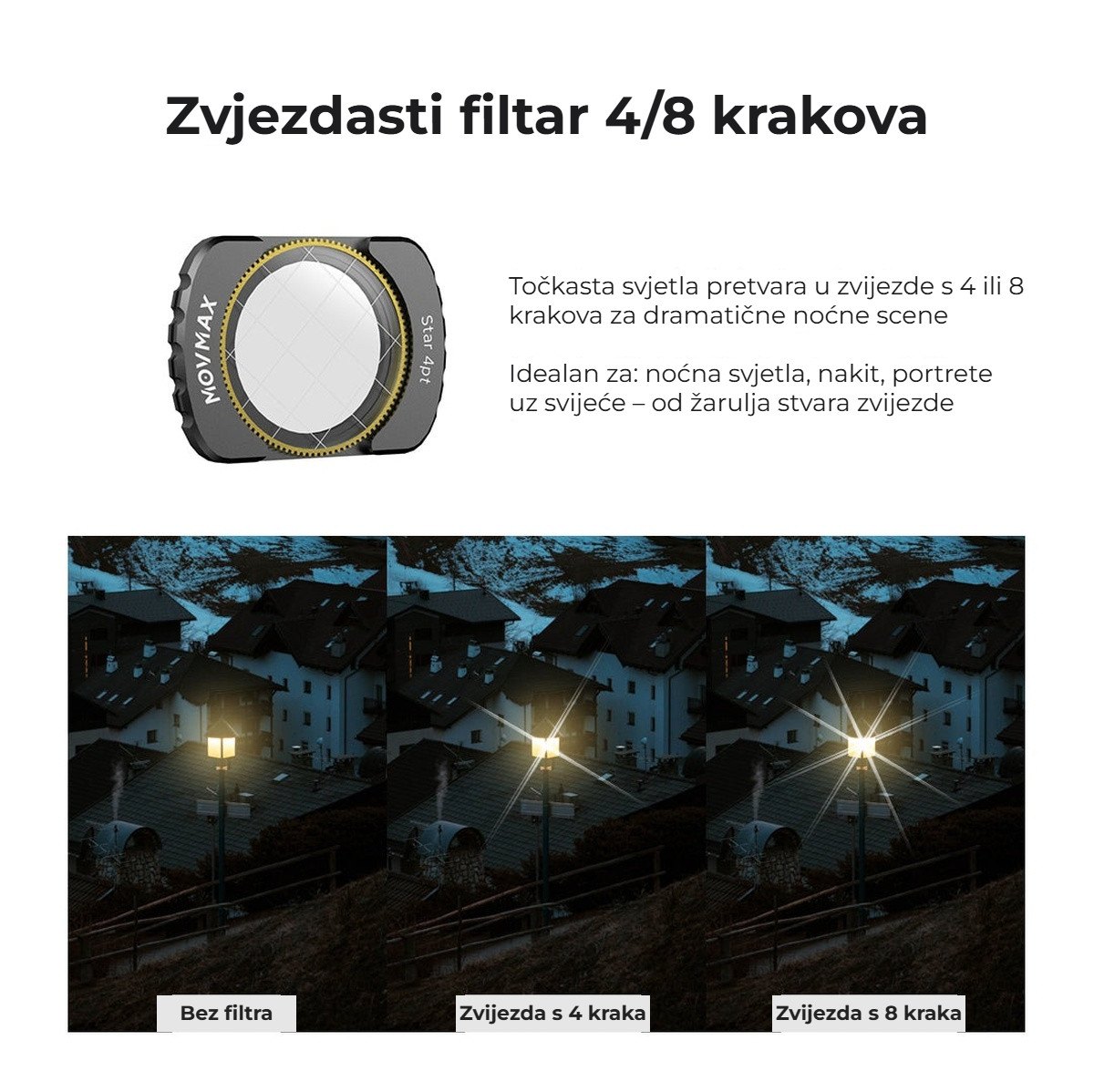 Zvjezdasti filtri s 4 i 8 krakova
