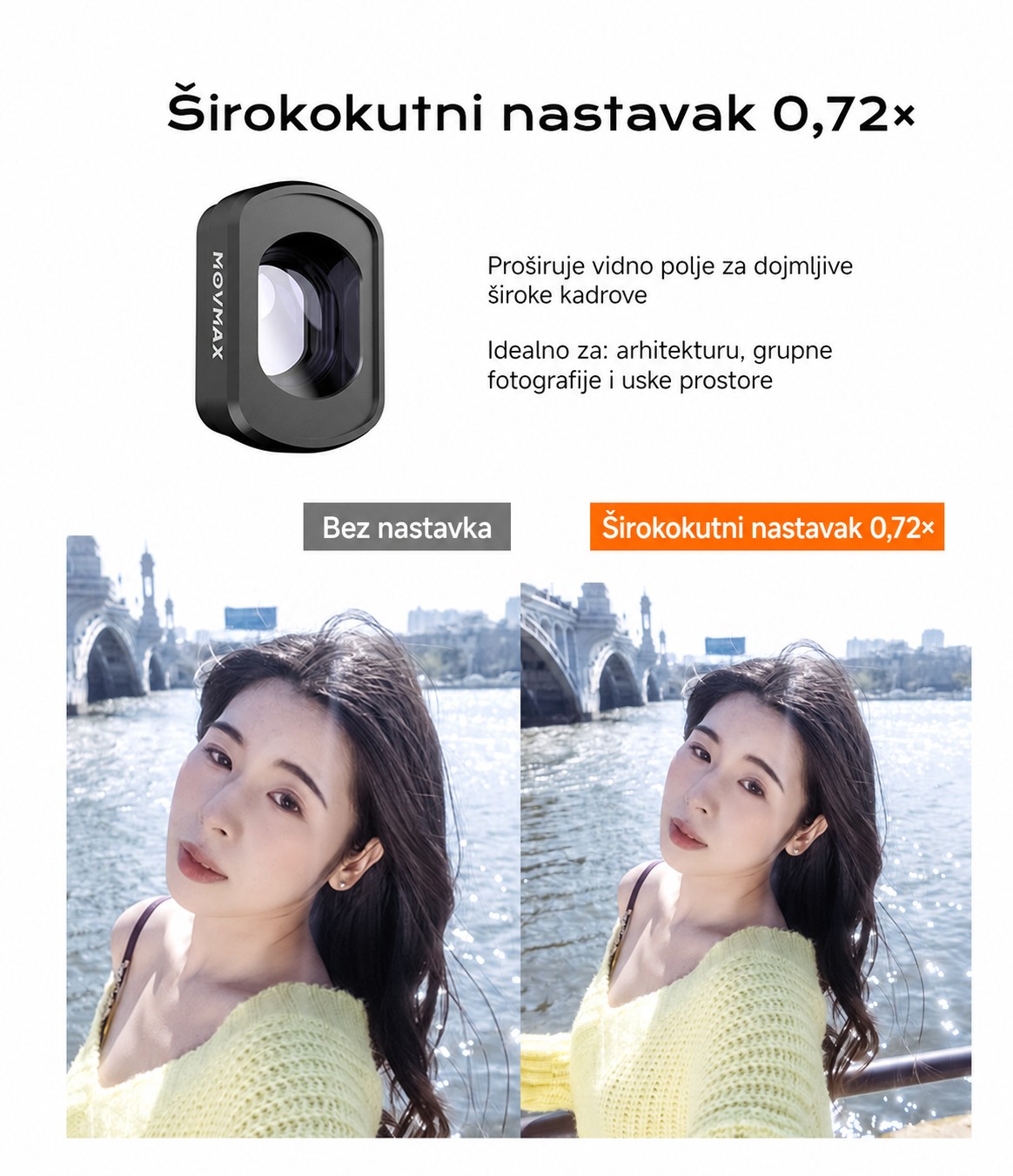 MOVMAX 0,72× nastavak na kameri DJI Pocket 3