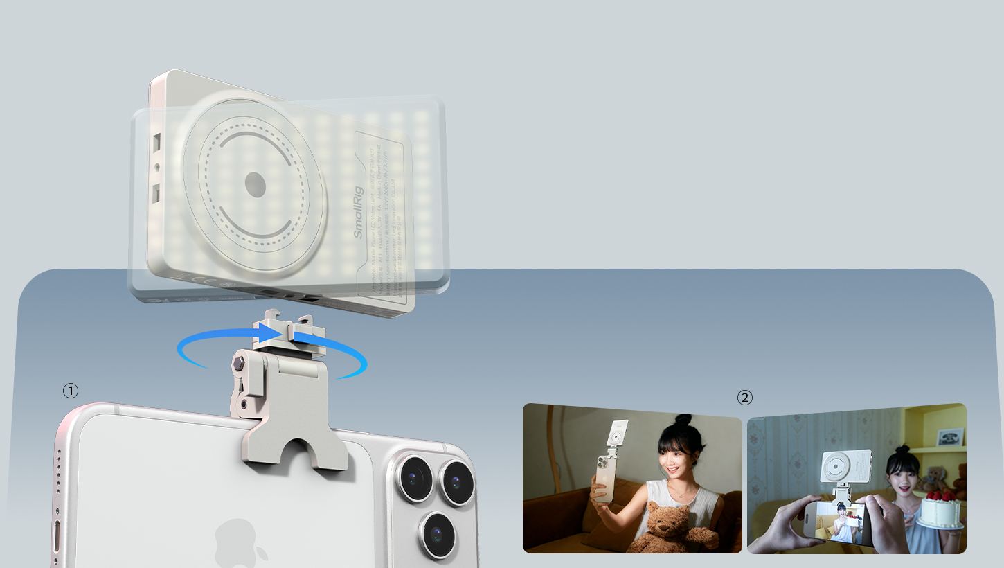 KATEGORIJA/Rasvjetni sustav/Džepna LED video svjetla M3 Pričvrstivo LED video svjetlo s kopčom za mobitel / stolno računalo / prijenosno računalo - SKU:5505/