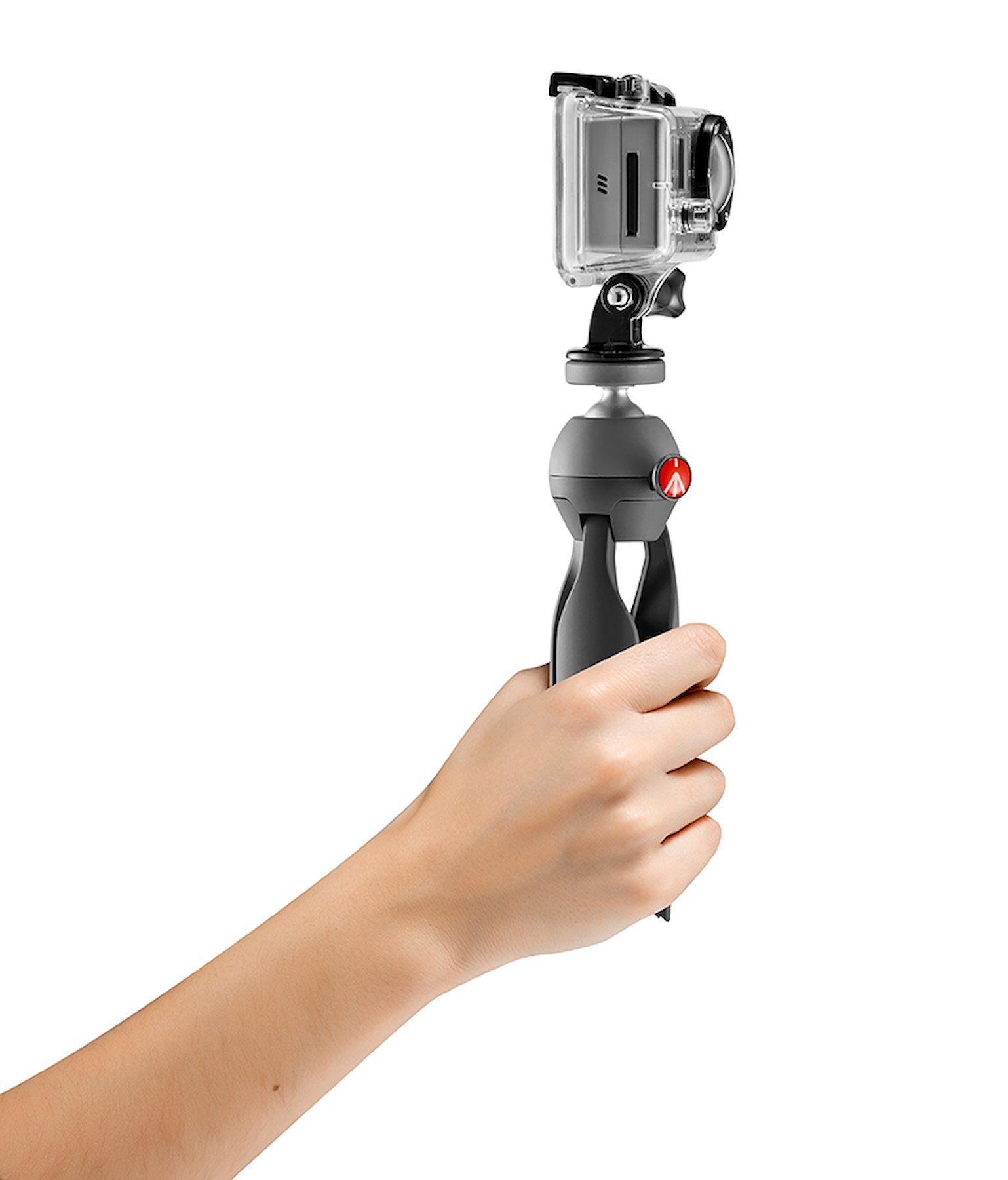 PIXI Xtreme kao rukohvat s ilustrativnom GoPro kamerom koja nije uključena