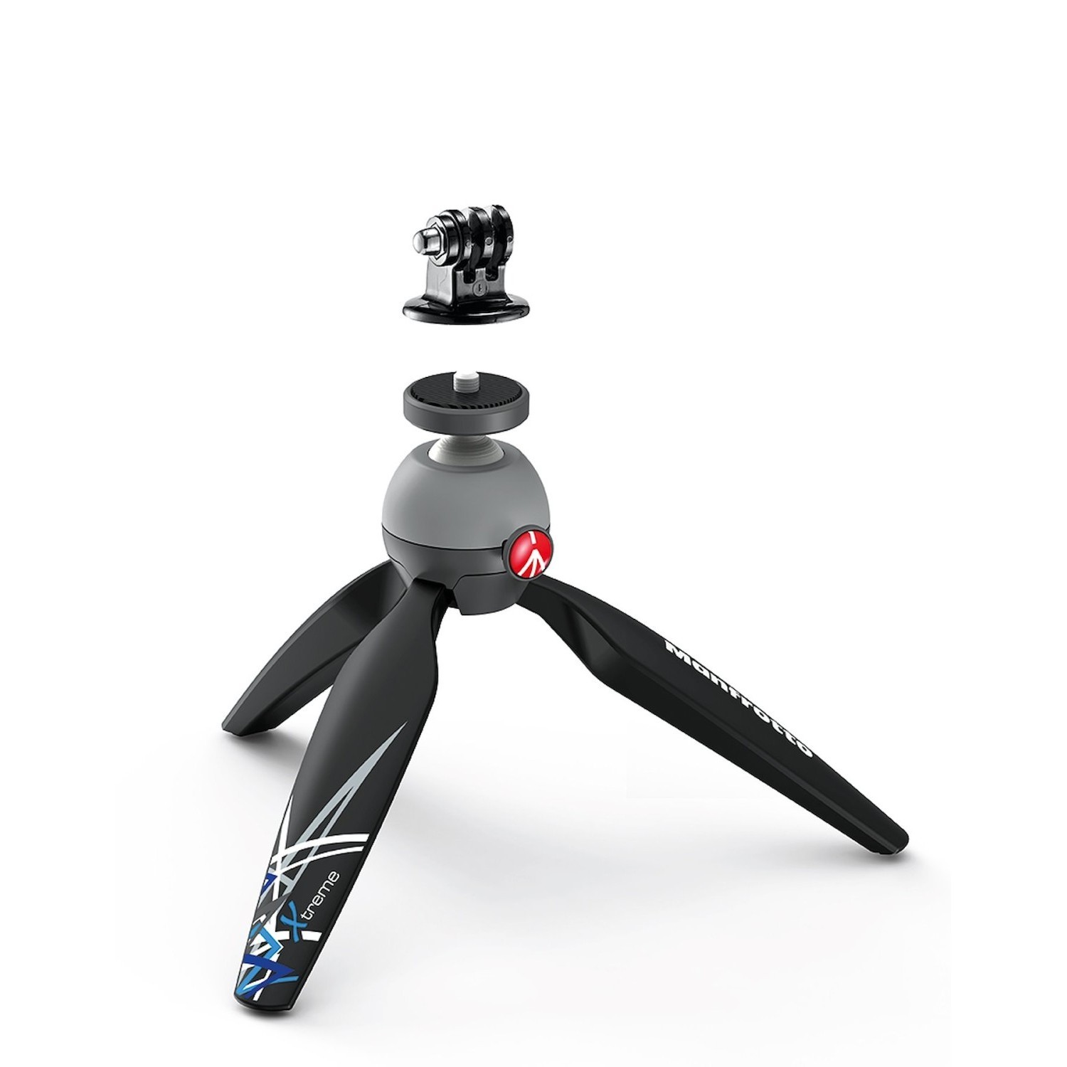 Stativ Manfrotto PIXI Xtreme i priloženi uklonjivi GoPro adapter