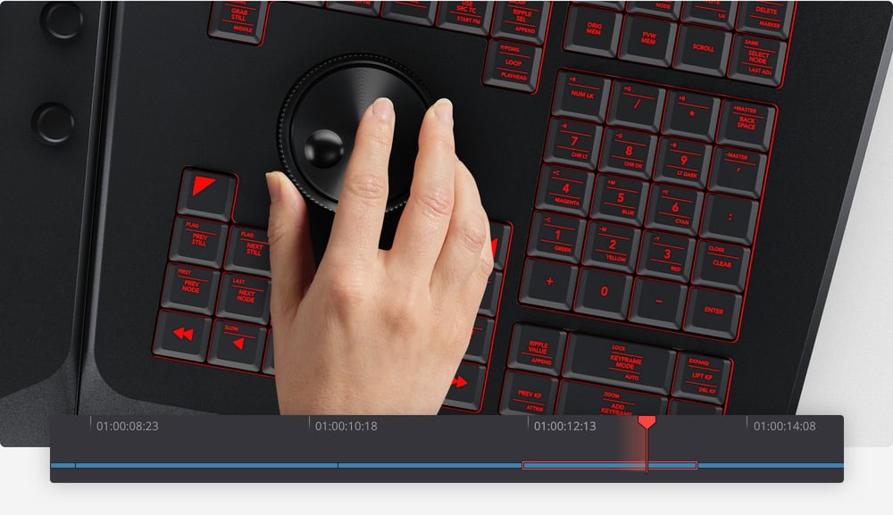 DaVinci Resolve Advanced Panel – Navigacija, transport i jog/shuttle