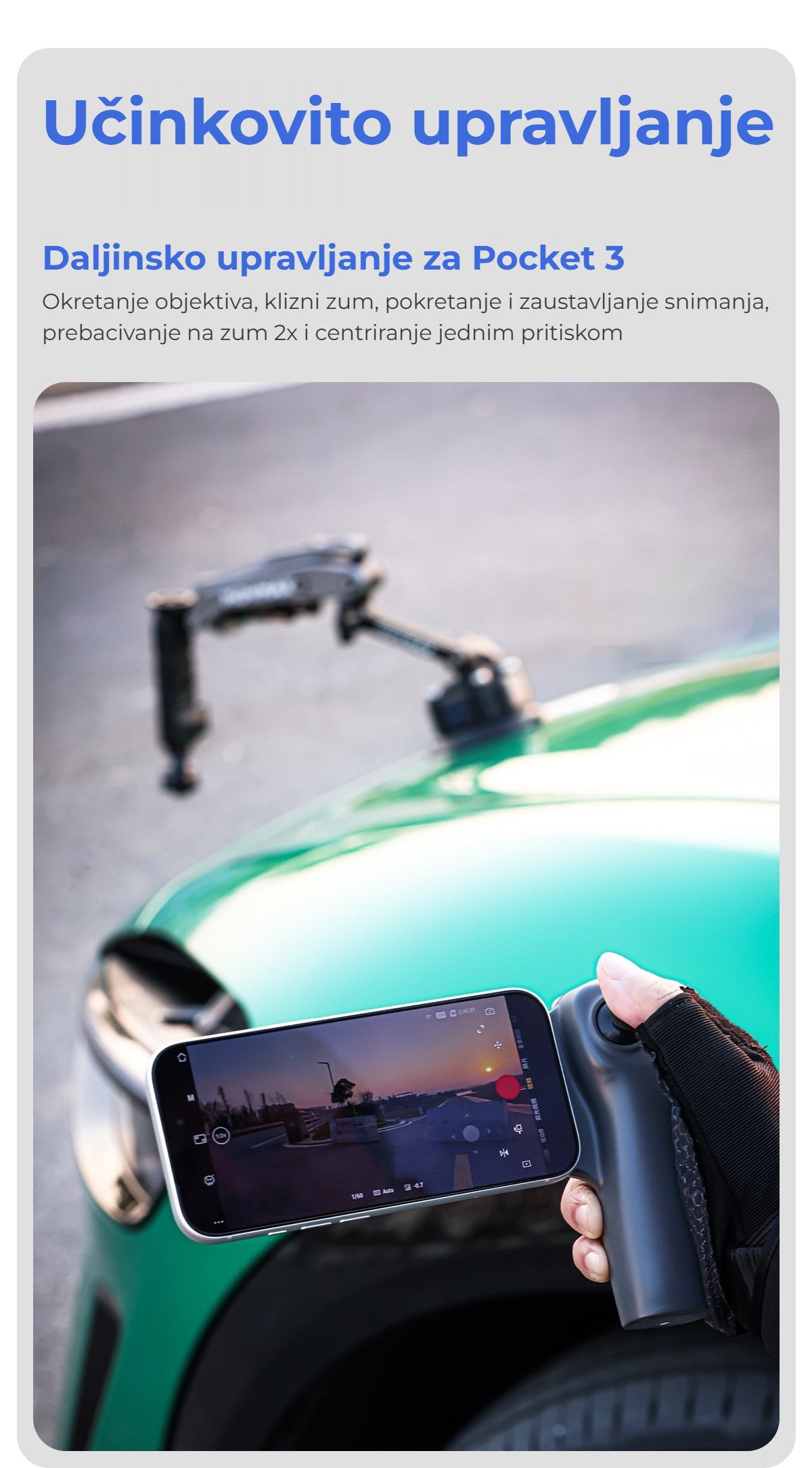 Daljinsko upravljanje za Pocket 3
