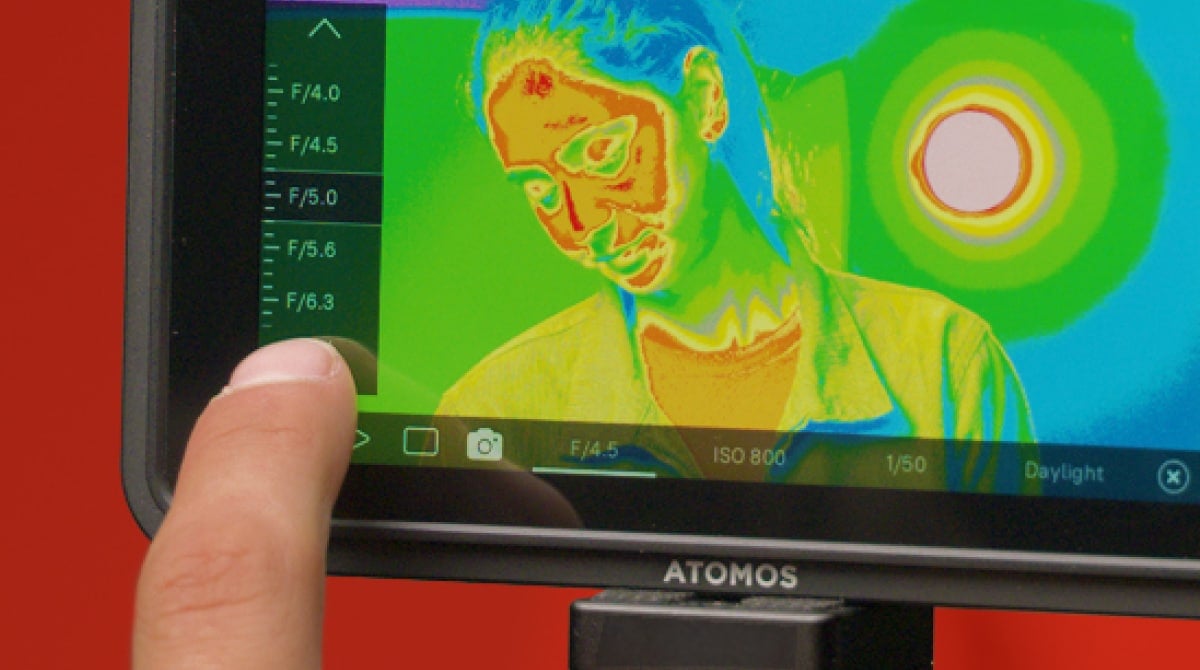 Upravljanje kamerom na monitoru Atomos Ninja