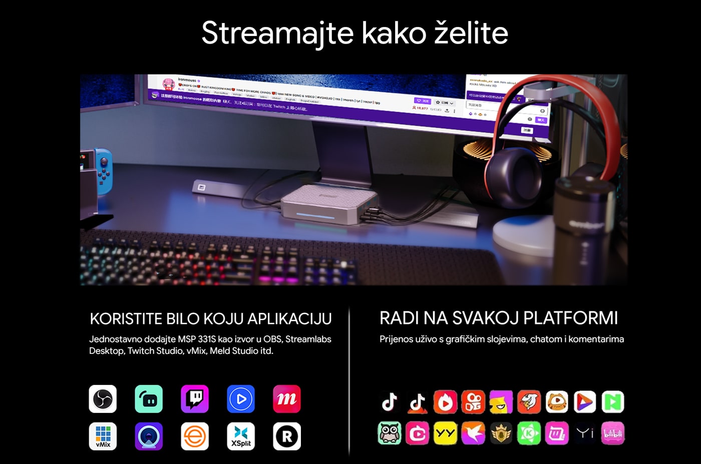 Streaming u bilo kojoj aplikaciji