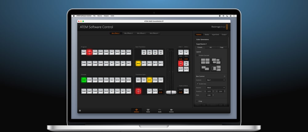 ATEM 4 M/E Constellation IP – Softver i hardverske ploče