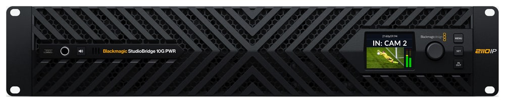 Blackmagic StudioBridge 10G PWR – Nadzor na prednjoj ploči