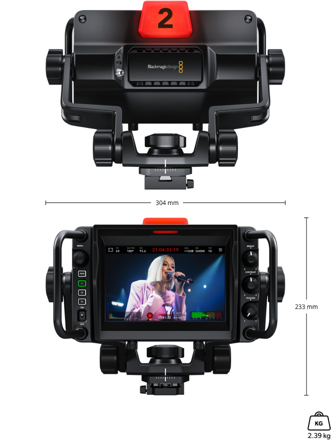 Nacrt dimenzija Blackmagic URSA Cine Studio Viewfinder