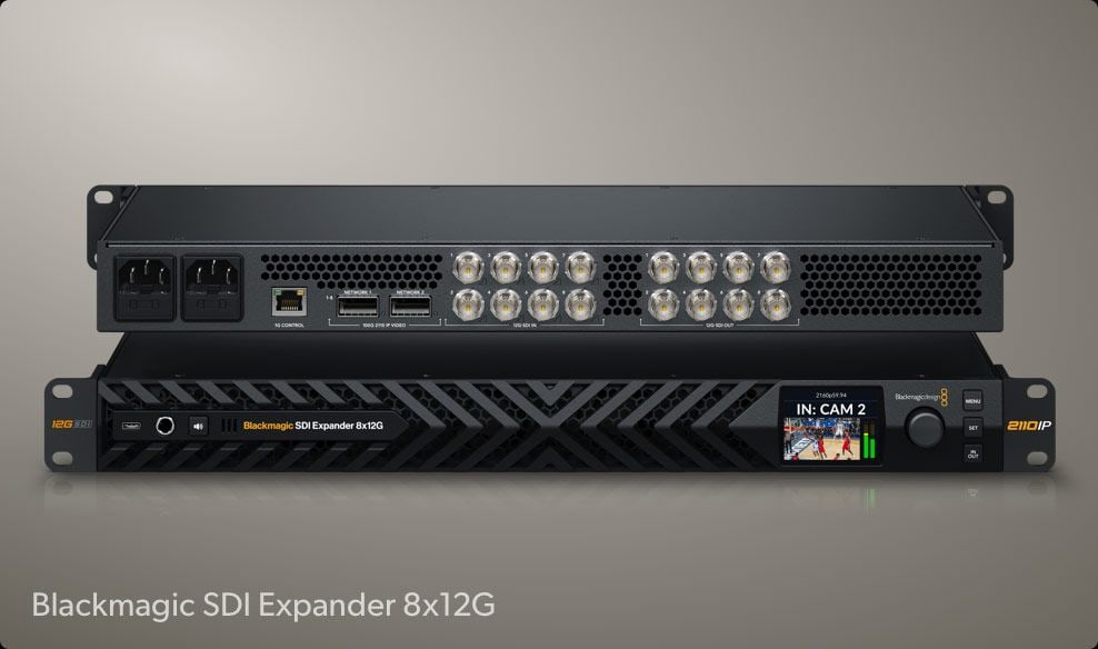 HyperDeck ISO Recorder 100G – 12G-SDI preko Blackmagic SDI Expander 8x12G