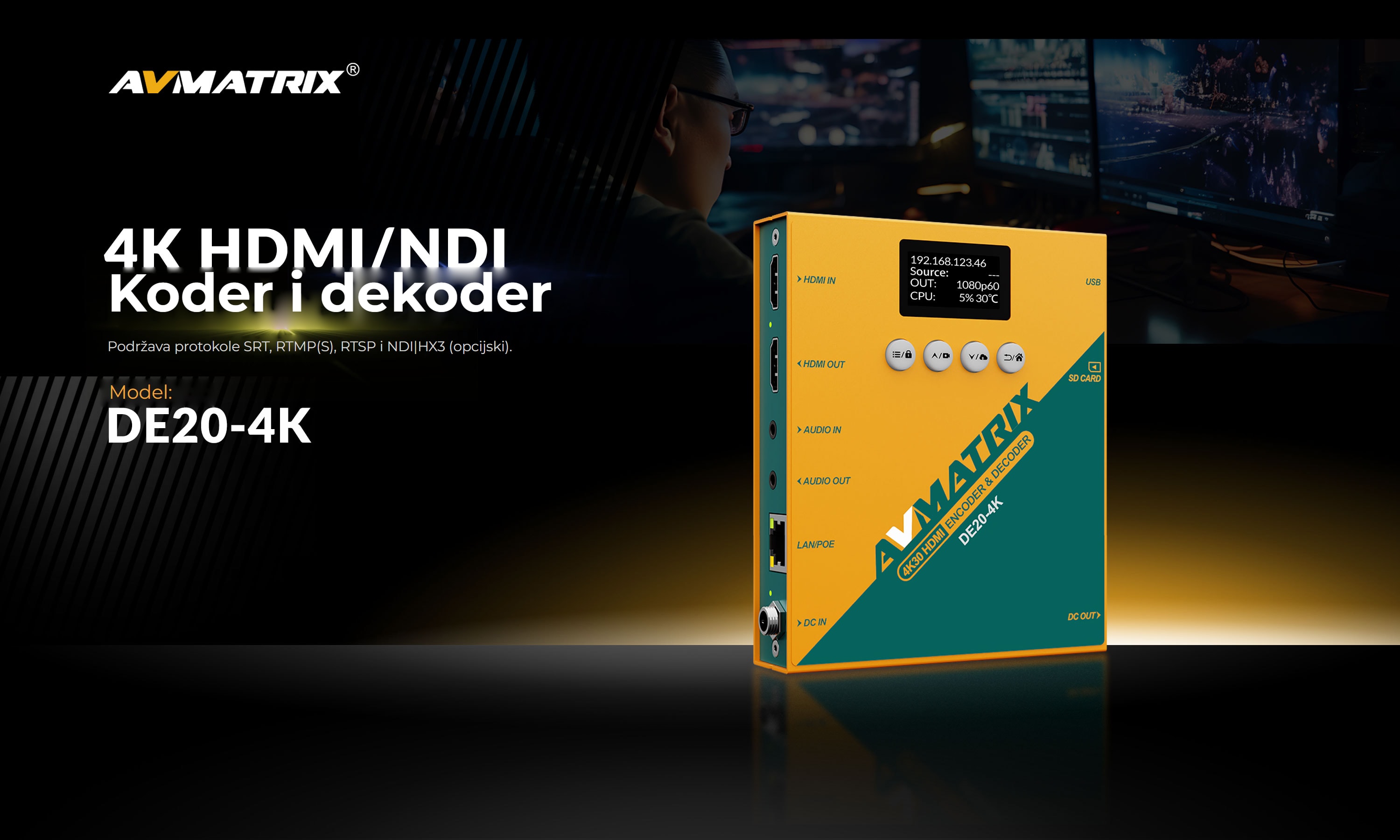 AVMatrix 4K HDMI Encoder & Decoder with NDI|HX