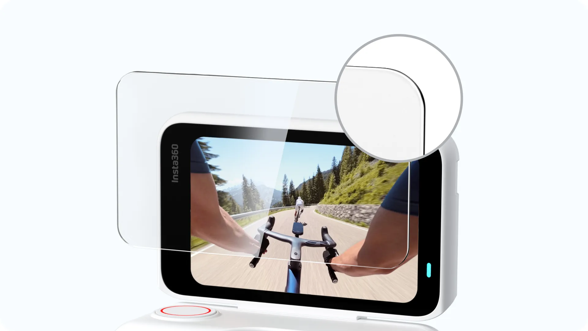 Zaobljeni rubovi zaštitnog stakla Insta360 GO Ultra