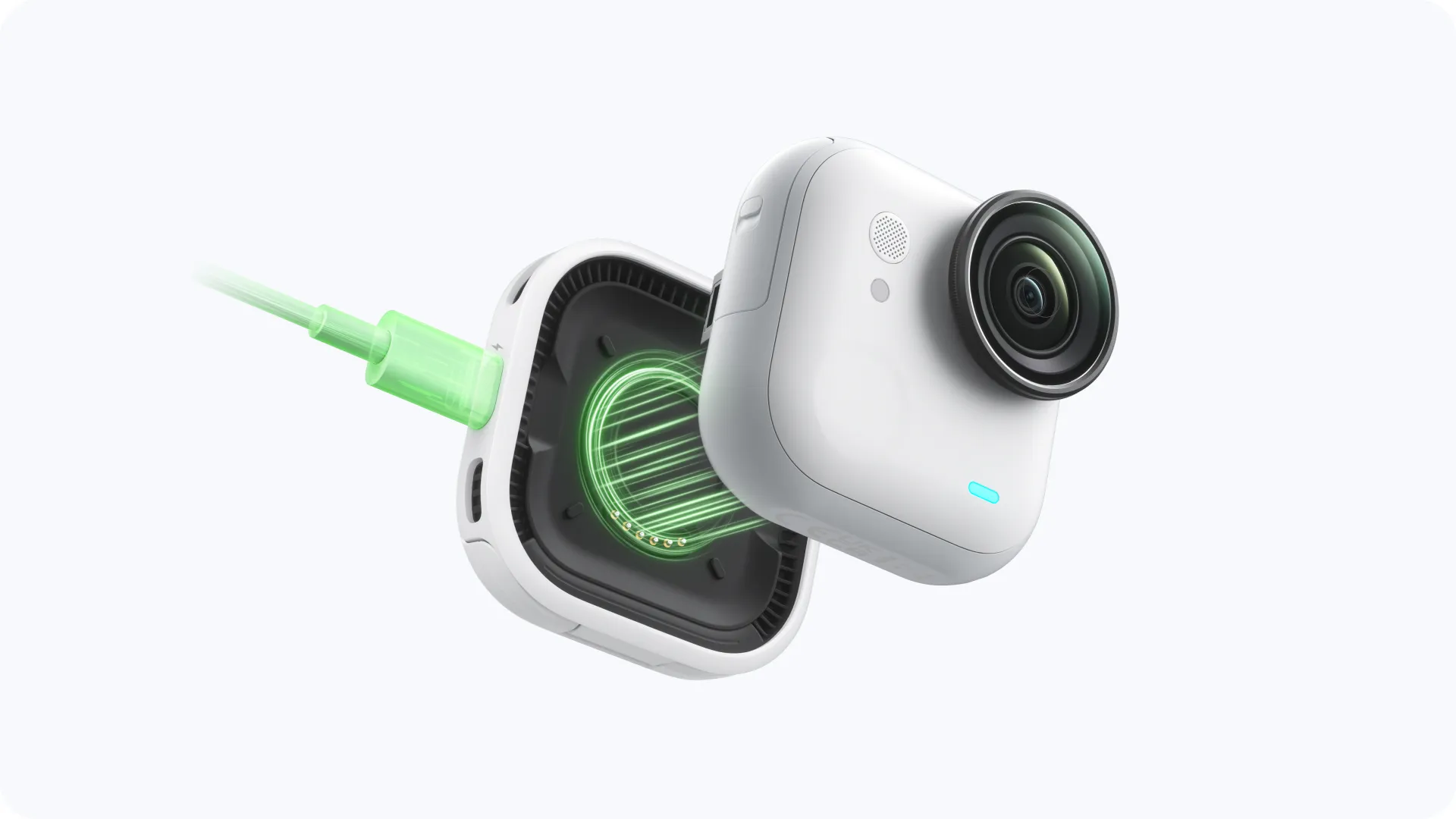 Kamera Insta360 GO Ultra pričvršćena na FOMO Flexi Mount