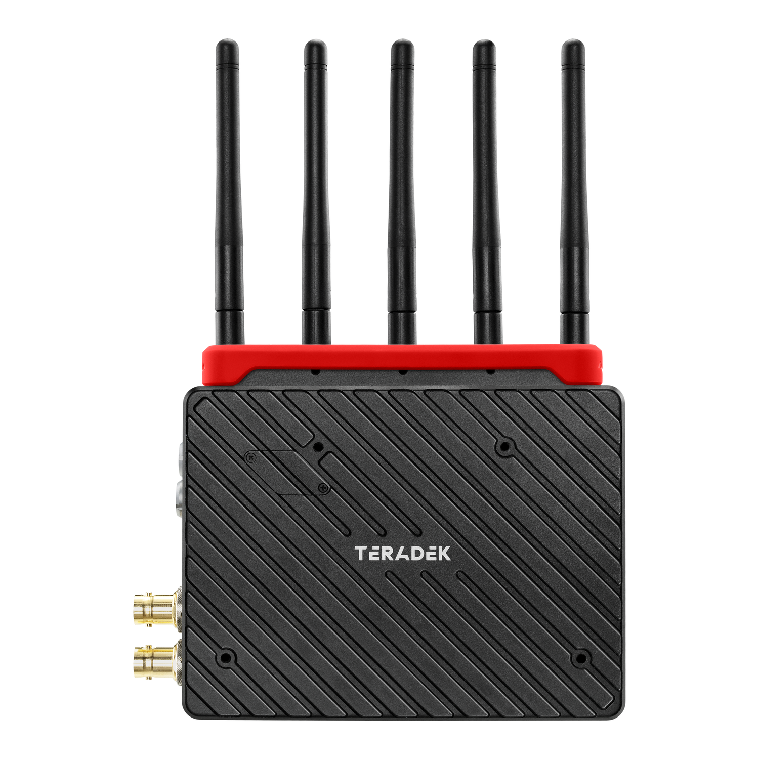 Crvena identifikacijska traka Teradek 11-0911 na prijamniku Bolt 6 XT RX