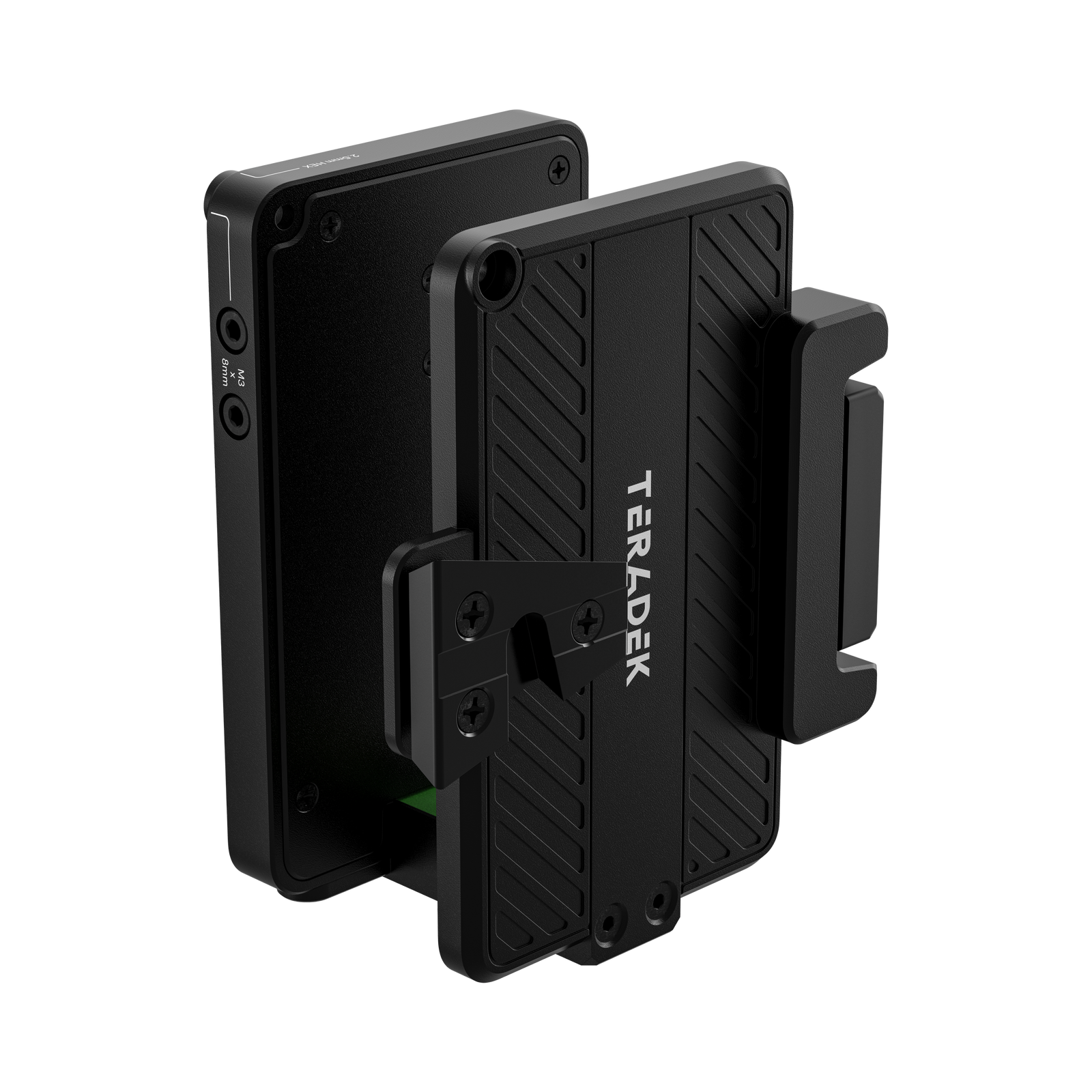 Teradek Bolt 7 Battery Cradle RX V-Mount, prednji tročetvrtinski pogled