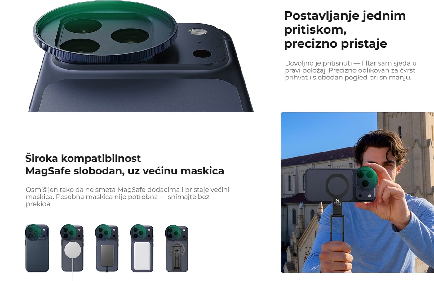 Postavljanje jednim pritiskom, MagSafe ostaje slobodan