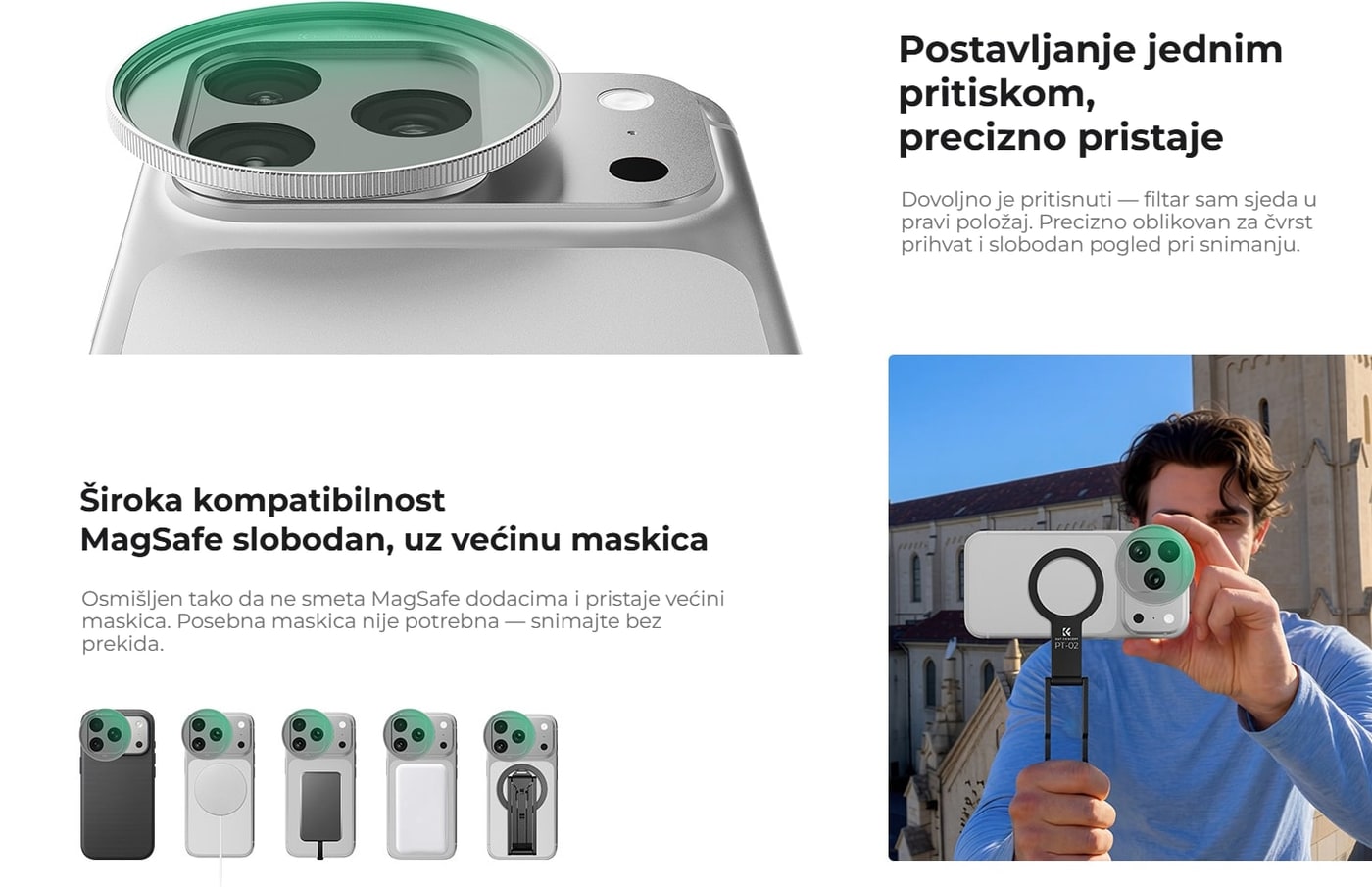 Postavljanje jednim pritiskom, MagSafe ostaje slobodan