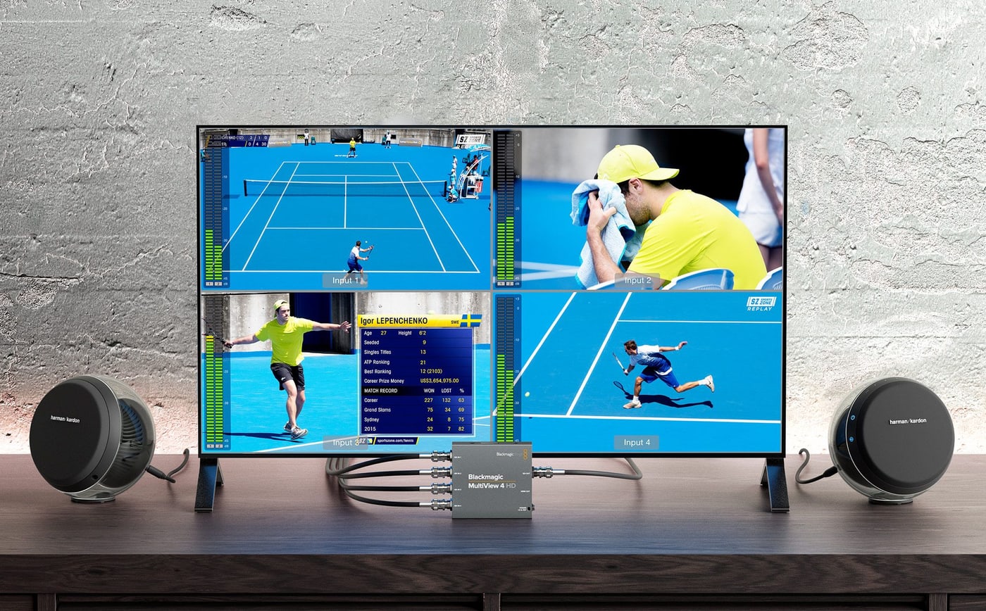Blackmagic MultiView 4 HD – Četiri prikaza bez četiri monitora