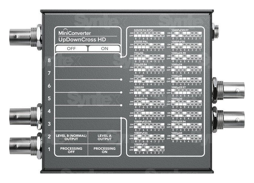 Mini Converter UpDownCross HD – Postavljanje mini prekidačima