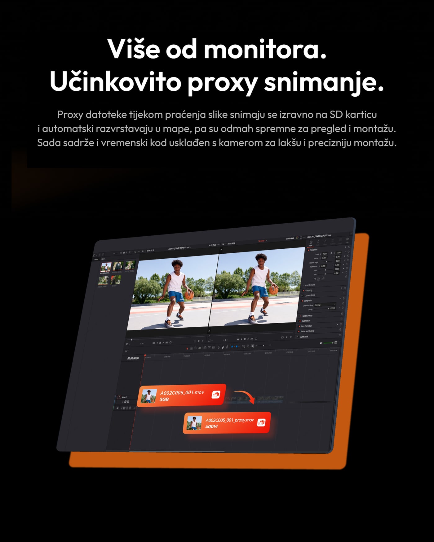 Hollyland Pyro 5 4K – Proxy snimanje s vremenskim kodom