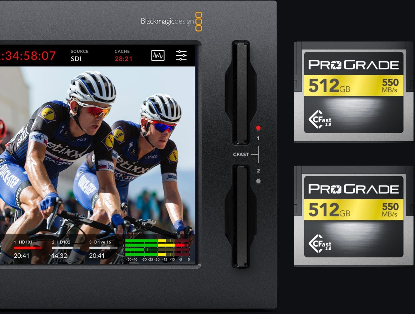 HyperDeck Extreme 8K HDR – Dvije CFast kartice za neprekinuto snimanje