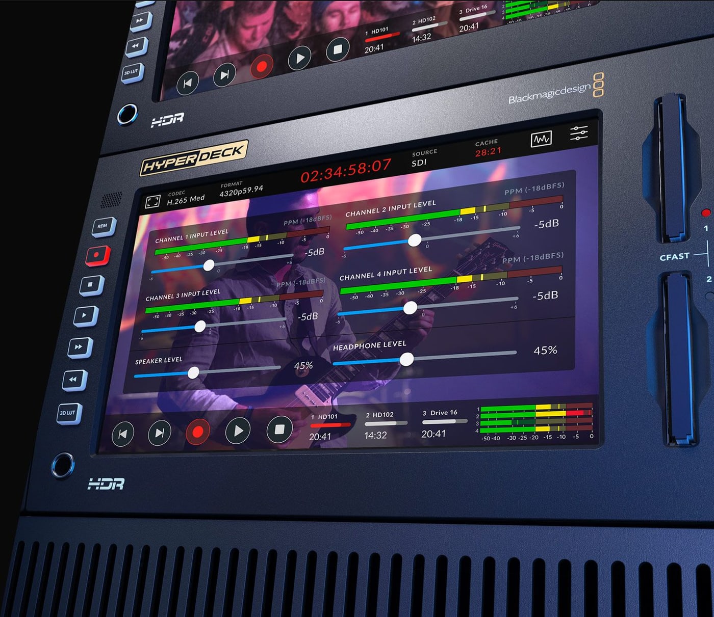 HyperDeck Extreme 8K HDR – Višekanalni SDI i analogni zvuk