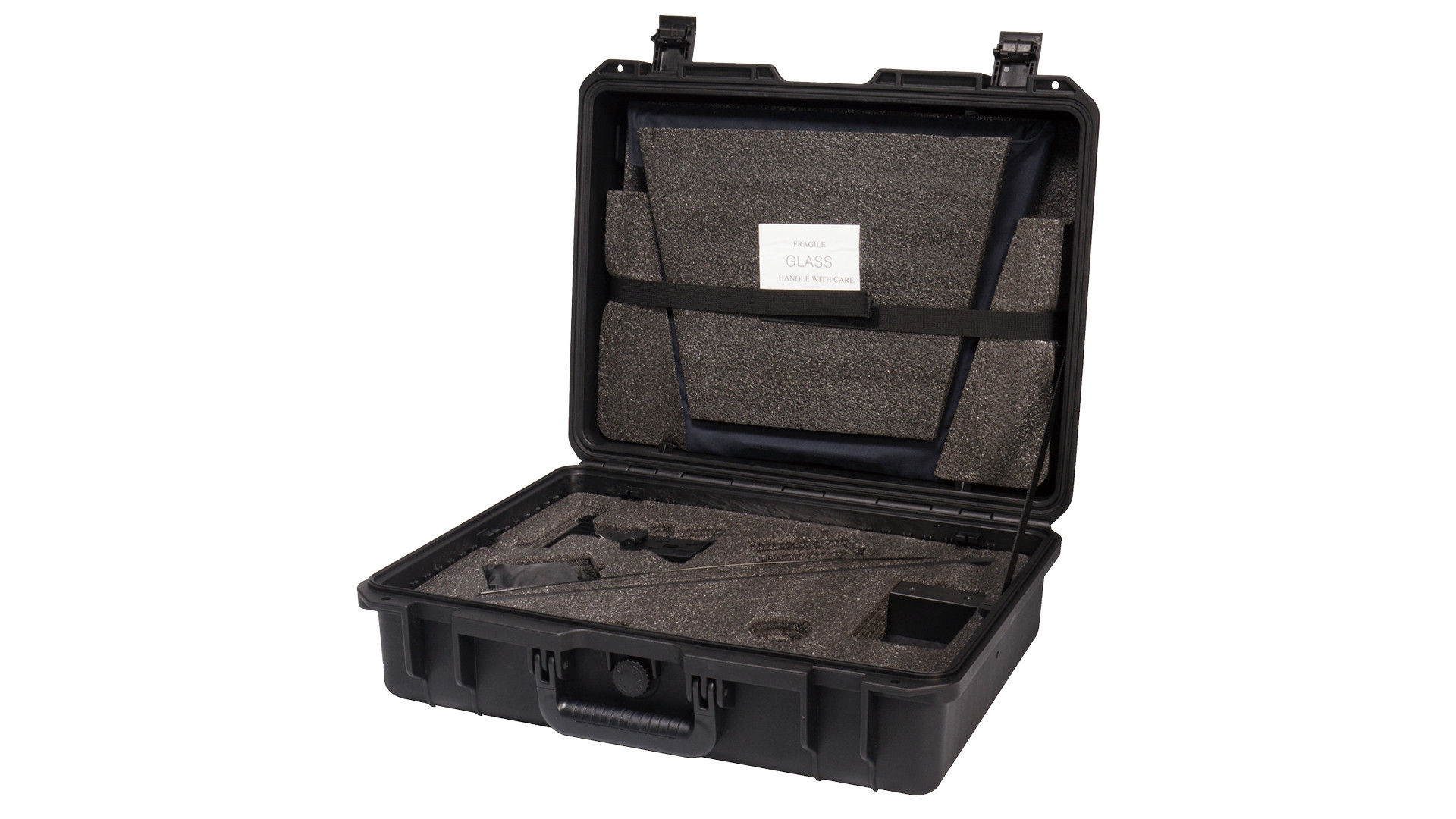 Dijelovi telepromptera TP-600 spremljeni u kovčegu HC-600