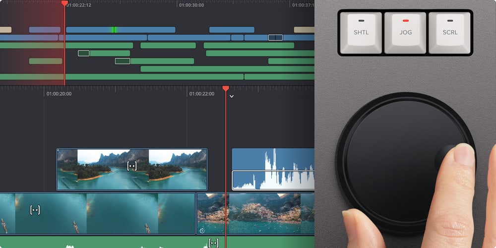DaVinci Resolve Editor Keyboard – Kotač za pretraživanje s elektroničkom spojkom