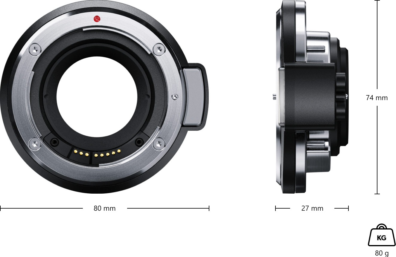 Blackmagic Design URSA Mini Pro EF Mount – Dimenzije i težina