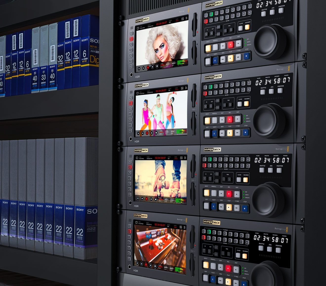 HyperDeck Extreme Rack Kit – Snimač s upravljanjem ili dva snimača