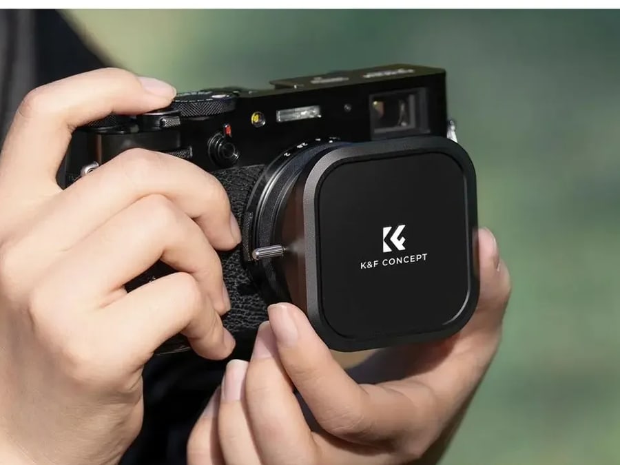 K&F Concept komplet UV filtra, sjenila i poklopca za Fujifilm X100, crni