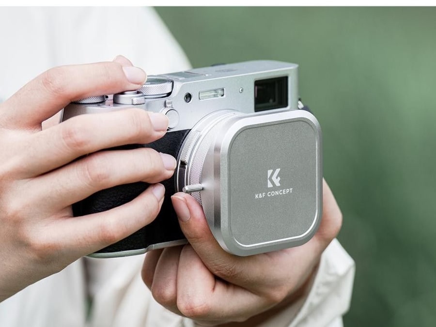 K&F Concept komplet UV filtra, sjenila i poklopca za Fujifilm X100, srebrni