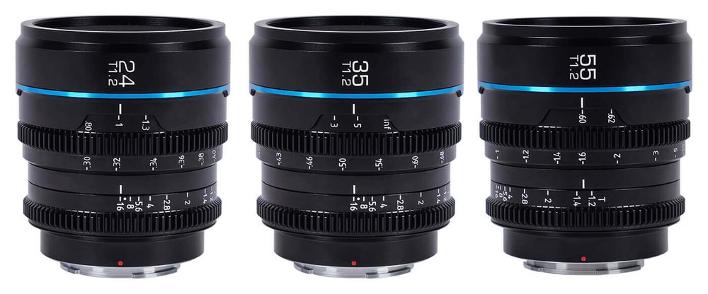 Sirui Nightwalker 24 mm T1,2 S35 ručni cine objektiv (Fujifilm X, crni) – Ujednačen komplet