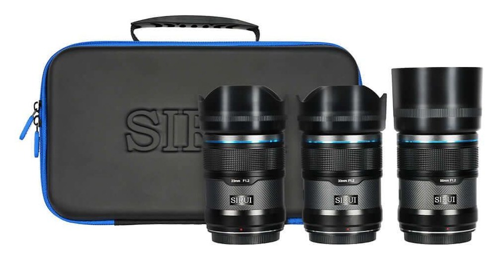 Sirui Sniper 23/33/56mm F1,2 APS-C AF set od 3 objektiva, Sony E, crni