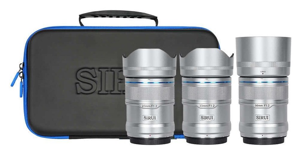 Sirui Sniper 23/33/56mm F1,2 APS-C AF set od 3 objektiva, Fuji X, srebrni