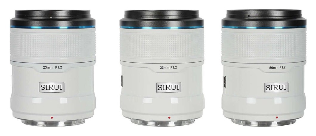 Sirui Sniper 23/33/56mm F1,2 APS-C AF set od 3 objektiva, Fuji X, bijeli – Slične dimenzije i težina