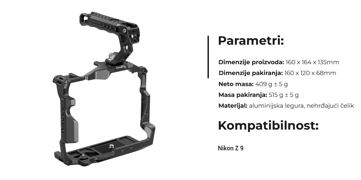 SmallRig Cage Kit pro Nikon Z 9 3738