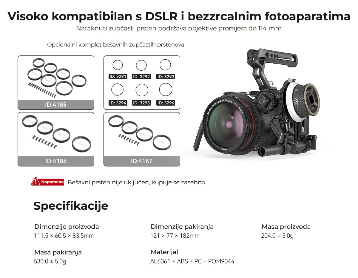SmallRig mini Follow Focus F40 3010C