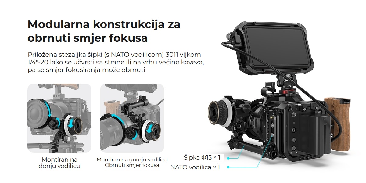 SmallRig mini Follow Focus F40 3010C