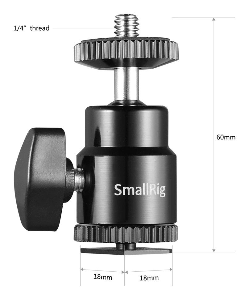 1/4″ Hot shoe nosač kamere s dodatnim 1/4″ vijkom (pakiranje od 2 komada)