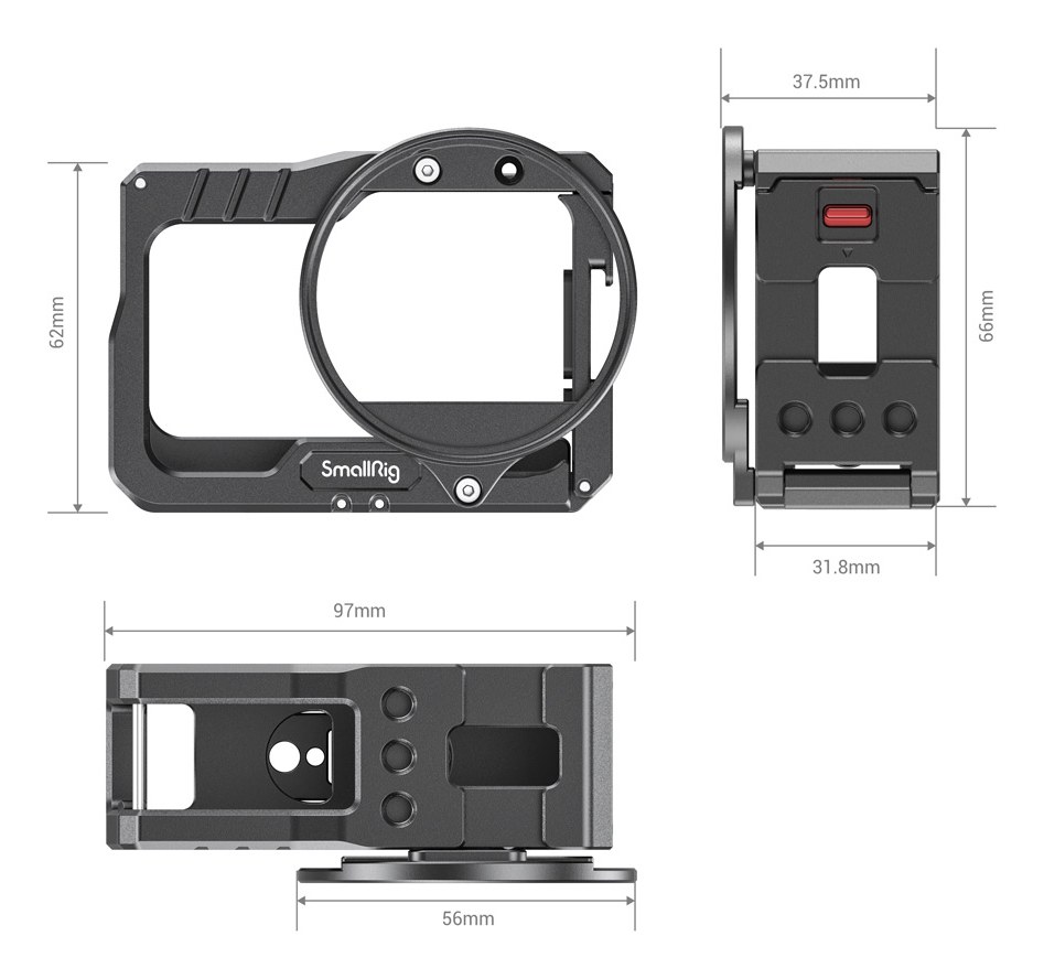 KAVEZ ZA VLOGGING I 52MM FILTER ADAPTER ZA INSTA360 ONE R 4K EDITION