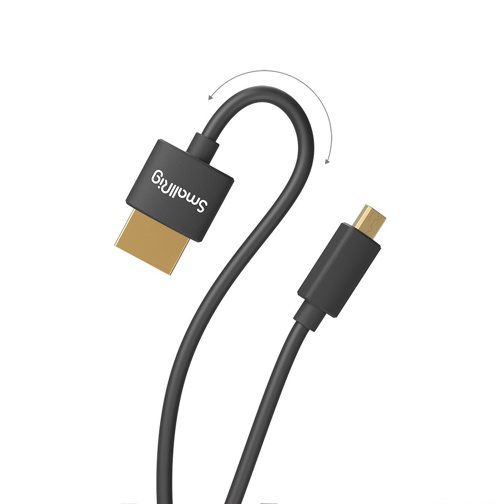 ultra tenký (Ultra Slim) 4K Micro HDMI na Full HDMI kabel (D do A) 35 cm
