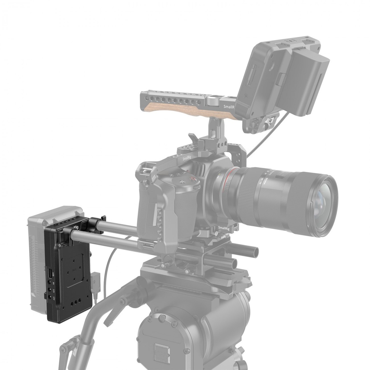 V nosač za baterijsku adaptersku ploču s dvostrukom stezaljkom od 15 mm 3203