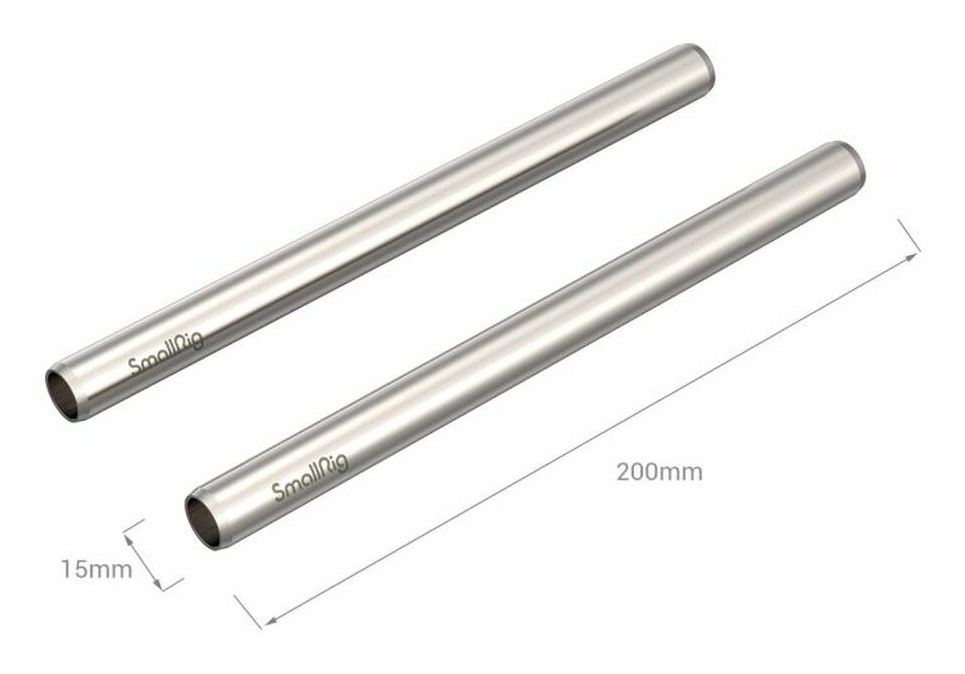 šipka od nehrđajućeg čelika 15 mm - 20 cm 8″ (2 kom)