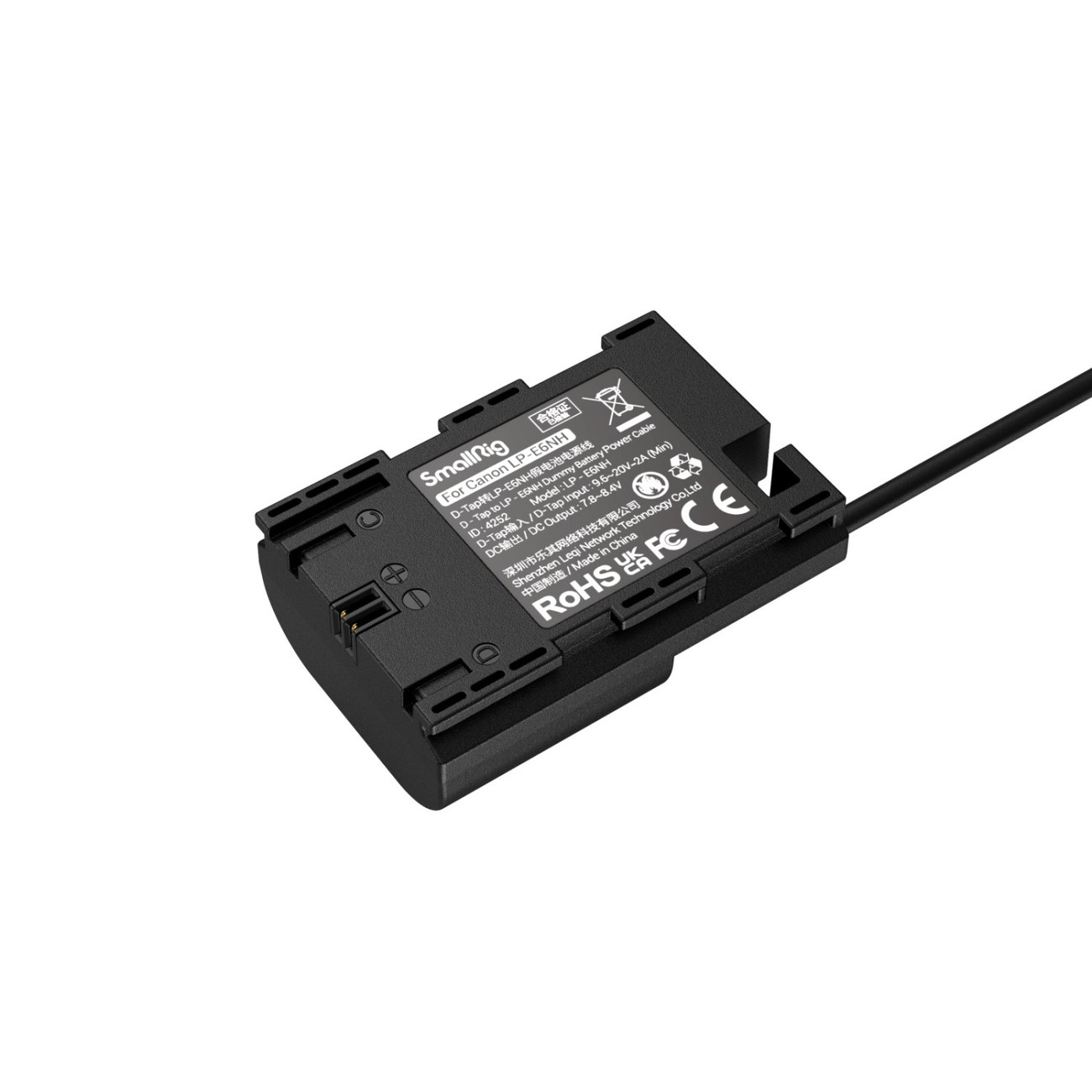 D-Tap to LP-E6NH Dummy Battery Power Cable