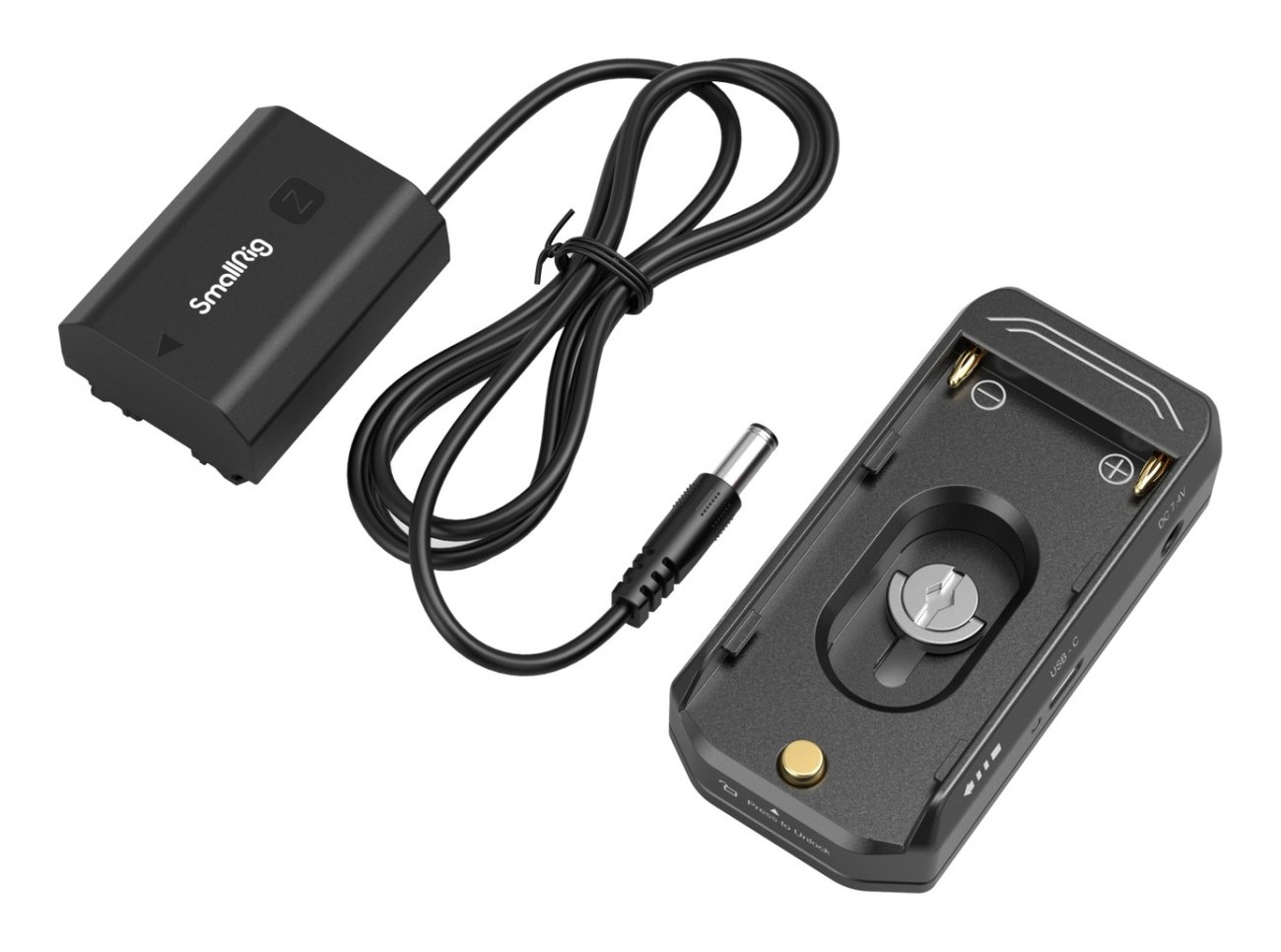 NP-F Battery Adapter Mount Plate Kit with NP-FZ100 Dummy Battery Power Cable (Advanced Edit