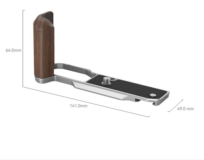 Wooden L-Shape Grip for Nikon Z fc (Silver)