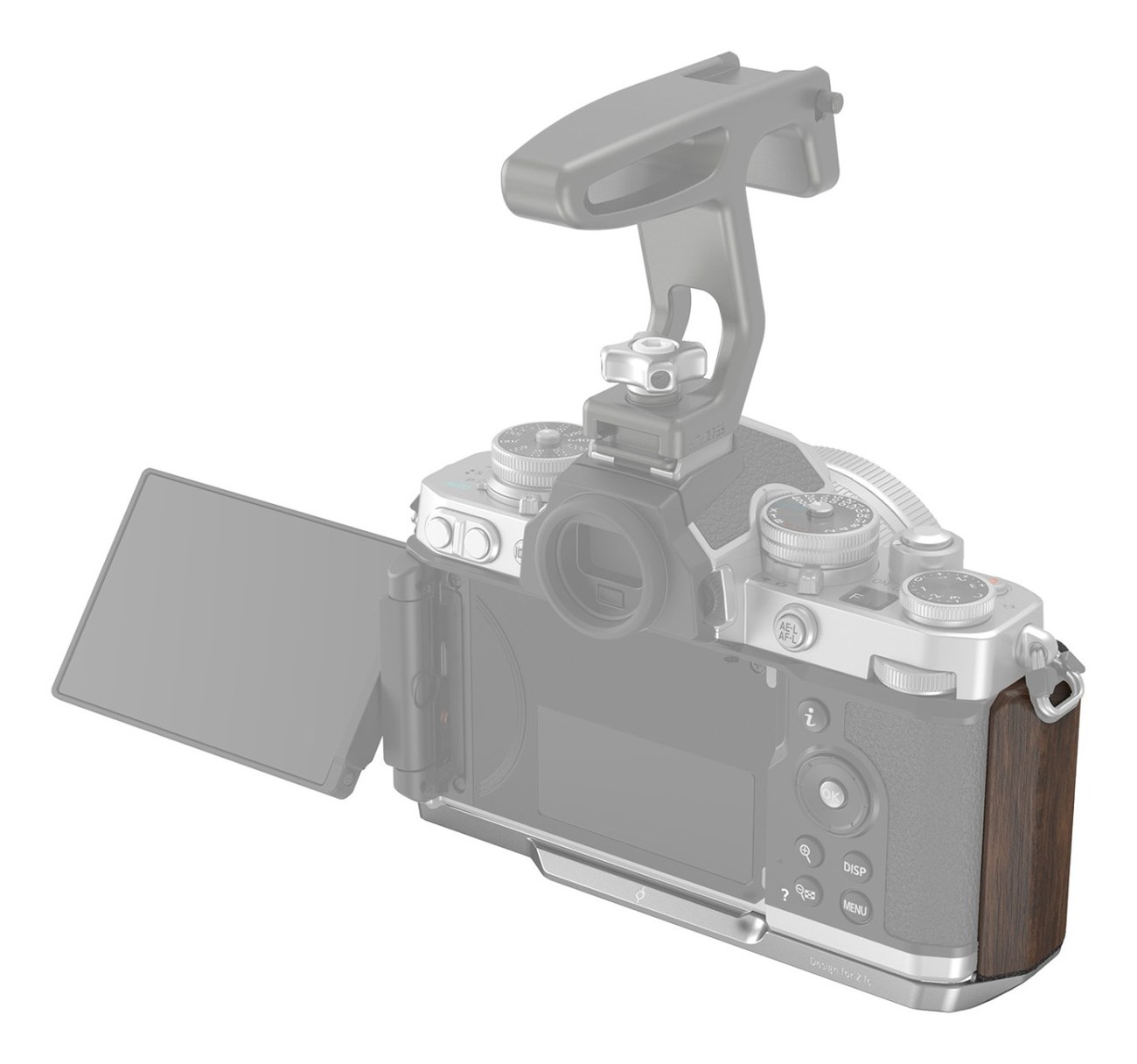 Wooden L-Shape Grip for Nikon Z fc (Silver)