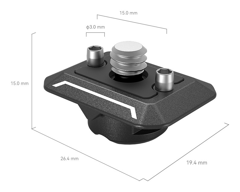 Drop-in HawkLock mini Universal Quick Release Top Mount Plate