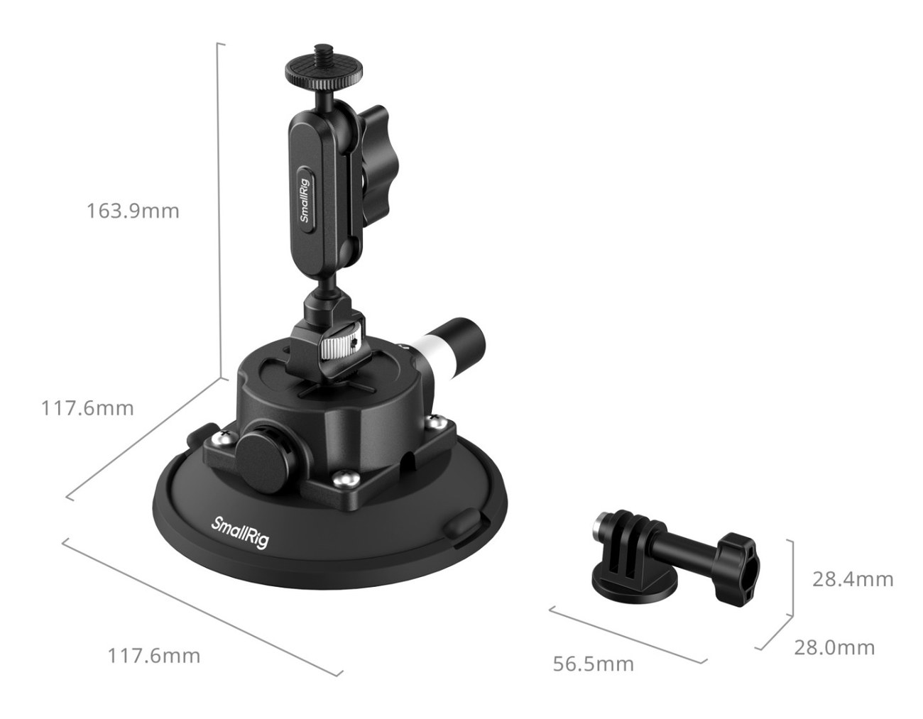 4.5″ Suction Cup Mount for Action Cameras